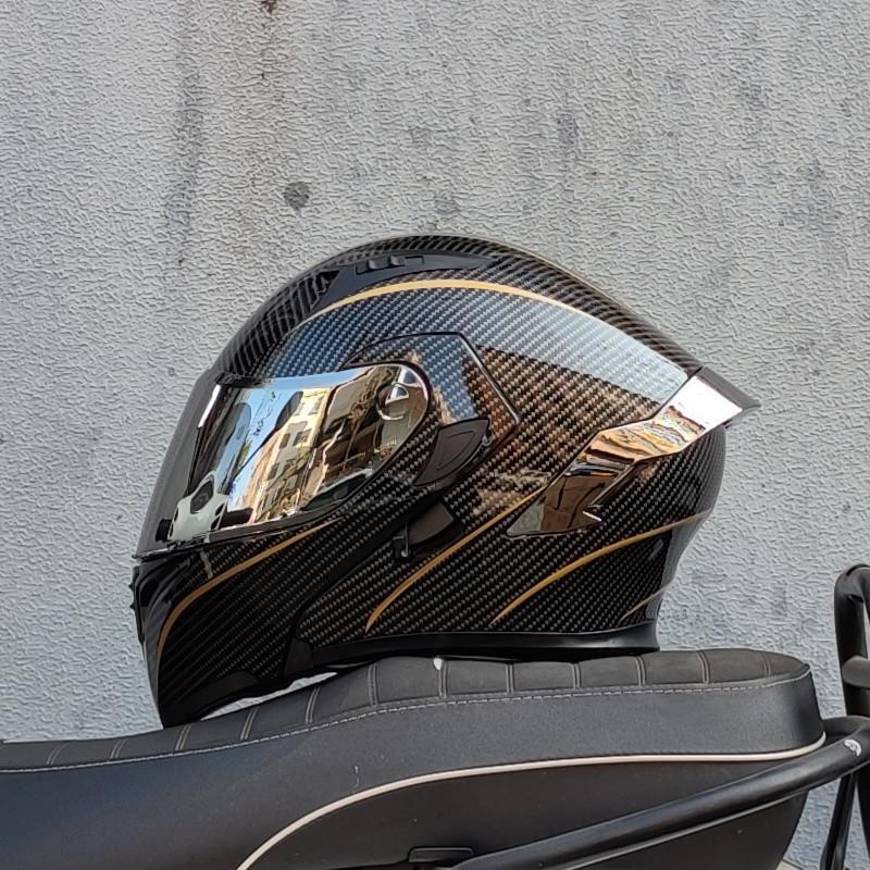 

Мотоциклетный шлем-пиллинг мужской и женский с двойными линзами, мотоциклетный дорожный полнолицевой шлем, персонализированный хвост, Bluetooth-локомотивный шлем 2XL