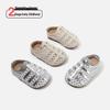 Spring 2026 Girls' Woven Leather Slip-on Pre-walking Baby Walker Sandals