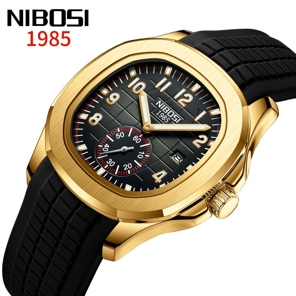 Luminous Waterproof Quartz Men's Watch Sports Comfort Silicone Strap Independent Small Second Disc Calendar Watch