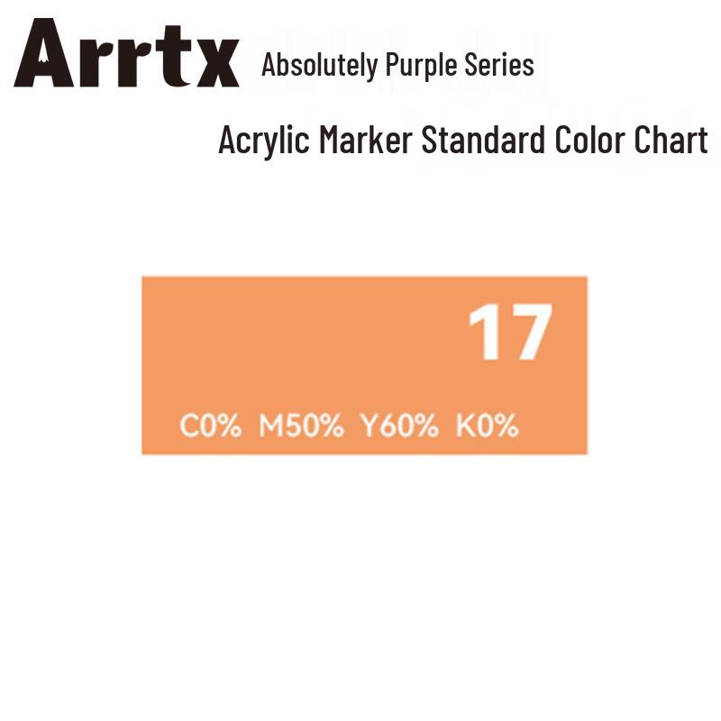 Arrtx Ataishi Akrylový marker s měkkým hrotem, Jeden kus, Absolutní fialová, Styl A/B, 30 barev, Voděodolný, Rychleschnoucí, Krycí.