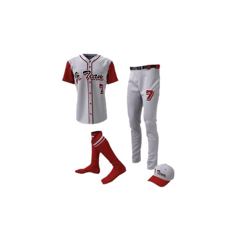 Custom Sublimation Baseball Jersey Set Teens Youth Sports Training Team Uniform Loose Fit Sportswear