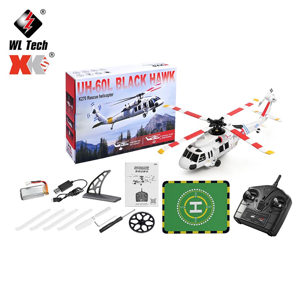 

WLtoys K270 RC Helicopter 4CH Optical Flow Fixed Height with 6-axis Gyro 2.4G Brushless Remote Control Helicopter UH-60L