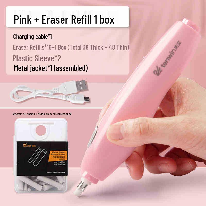 Automatic Cartoon Sketch Electric Eraser Set for Art & Highlighting