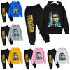 Ronaldo Cr7 Print Childrens Hoodie And Pants Set For Winter Kids Casual Wear