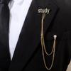 Baroque Rhinestone Pearl Corsage Necklace Brooch - Retro British Court Suit Accessory