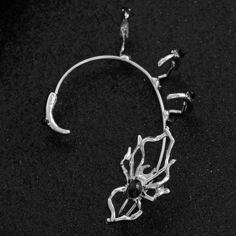 Spiders Design Ear Clip Without Piercing Comfortable Gothic Ear Accessory For Music Festivals Night Out