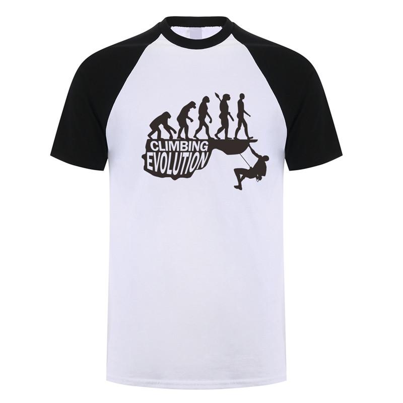 Climb Evolution T Shirt Tops Unisexs Cotton Short Sleeve Unisex Climbing Climber Tshirt Tee Oz390