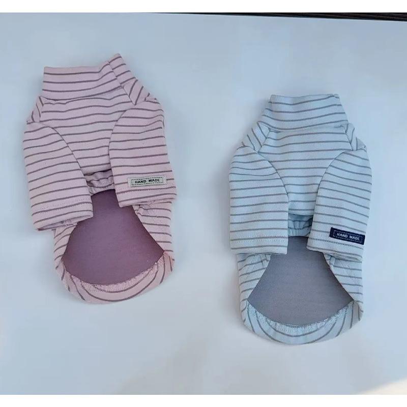 Korean Style Striped Base Layer Clothes for Bichon, Teddy, Maltese Dogs & Cats