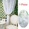 Transparent Door Curtain Wavy Edge Window Drape Shade Romantic Sheer Curtain  Living Room