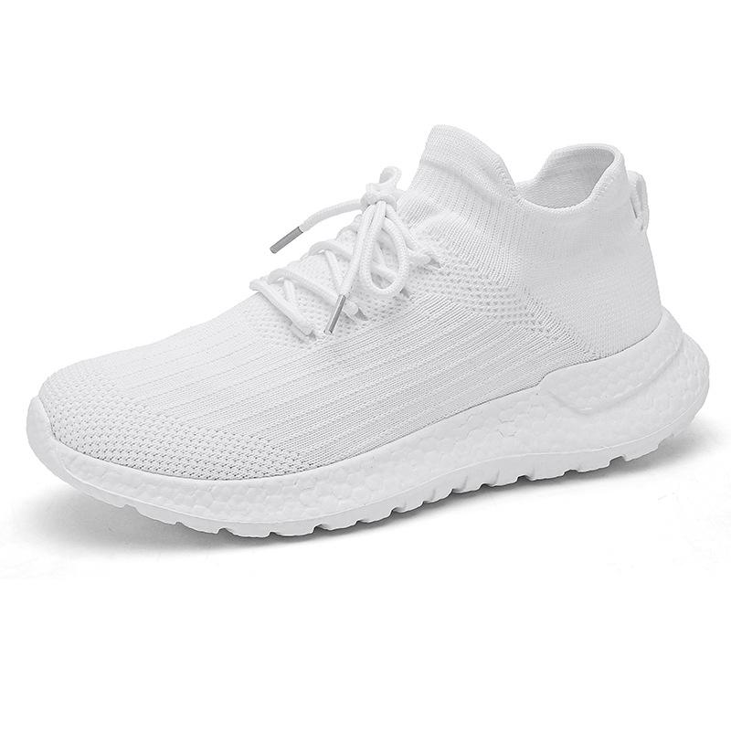 Men's shoes early autumn breathable mesh sports casual shoes trendy versatile lightweight soft-soled fly-woven shoes non-slip running tide shoes