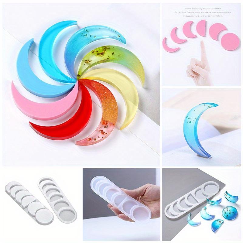 Sun Stars Moon DIY Keychain Pendant Silicone Mold Set Crystal Epoxy Resin Mold Pendants Jewelry Making Crystal Drop Glue Mold Resin Planet Pendant