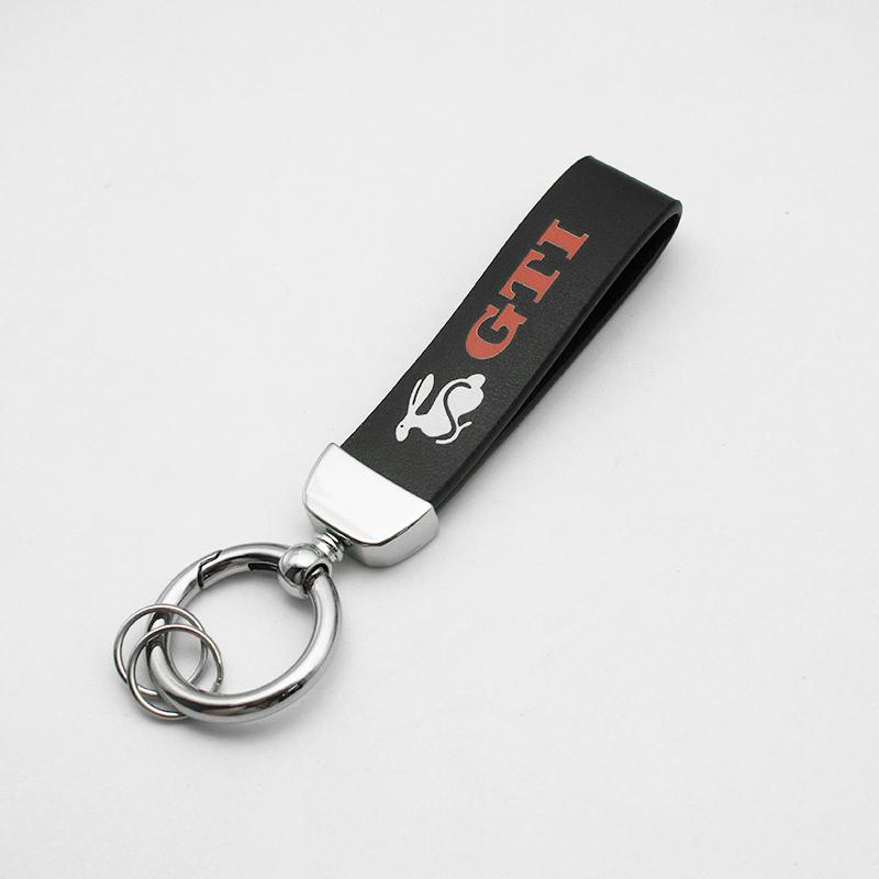 For Volkswagen 3D Metal/Leather Car Keychain Key Chain Ring Key Holder For VW Golf 6 7 8 4 5 MK4 MK5 MK6 MK7 B6 GTI Key Chain Rings Accessories YZ6