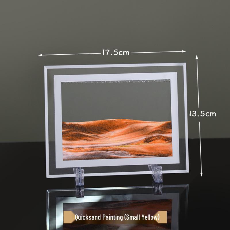 Kulatá přesýpací hodiny 3D s tekutým pískem Domácí dekorace - Vysoce kvalitní stolní ozdoba do obývacího pokoje