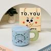 Personalized Little Panda with Lid Cute Cartoon Ceramic Cup High Looking Girl Mug Small Gift Box Set Water Cup