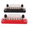 2 Pcs 6 Post Power Distribution Block 12‑48V 150 Amp 2 M6 Terminal Post 6 M4 Wiring Screw Circuit Fuse Block Holder