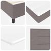Boxspring Bed with LED Light Strips Taupe 80 x 200 cm Fabric
