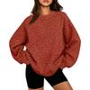 Women's Casual Long Sleeve Leopard Print Crewneck Top for Everyday