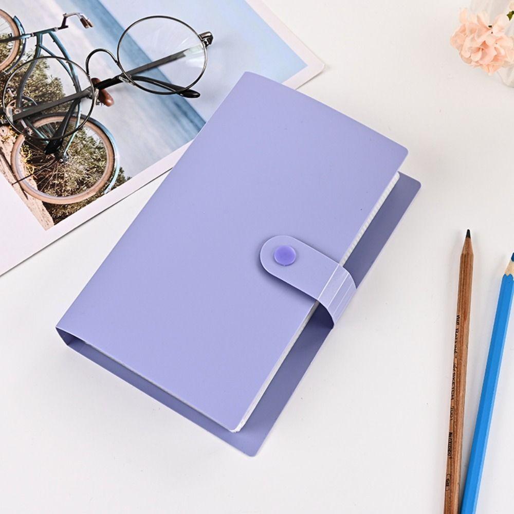 

Альбом для банкнот Коллекция 100 банкнот 50 белых внутренних листов Обложка из ПУ на кольцах Альбом для коллекции бумажных денег Компактный и портативный фиолетовый