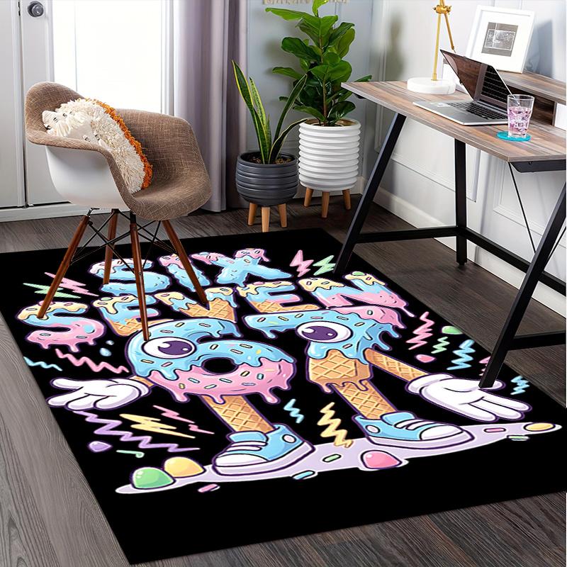 Number 67 emoji candy-colored cartoon Chair Mat Office Carpet for Home Decor, Sofa Rug, Desk Pad, Gift Idea for Any Room
