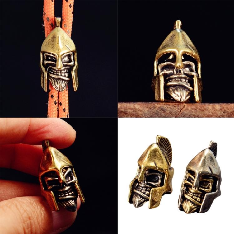 Helmet Skull Swords Pendant Ideal for Paracord and Necklaces Craft Projects Paracord Bead Cultural Crafts
