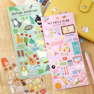 1 Pc Pocket Life Diary Series Kawaii Cartoon Die Cut Sticker DIY Scrapbook Decor Journal Supplies Aesthetic Stationery