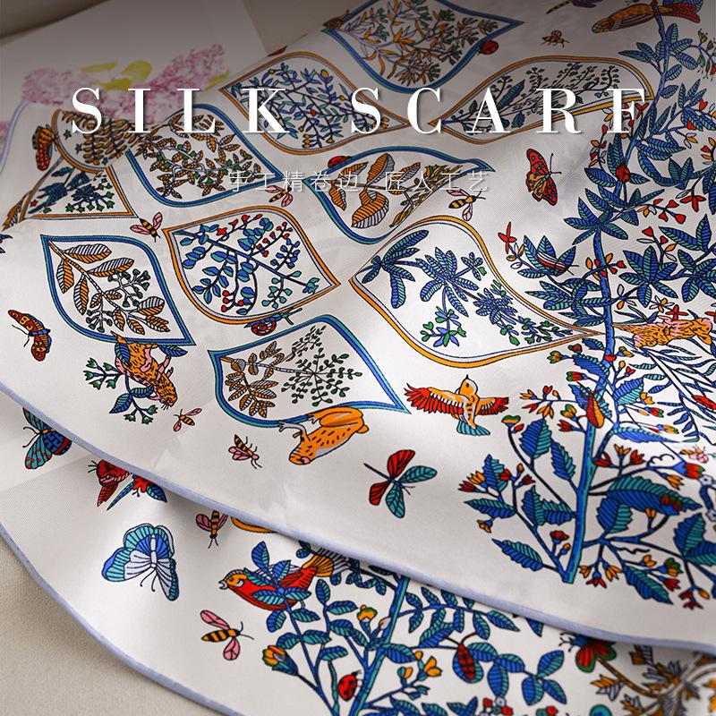 Light Luxury Silk Twill Triangle Scarf Spring New Silk Silk Scarf Temperament Advanced 111 Mulberry Silk Scarf