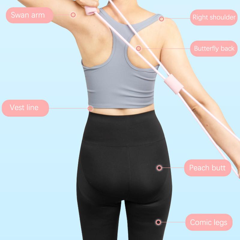 8-Shaped Tensile Device, Back Beauty, Yoga, Chest Expansion, Tension Strap, Female Back Health, 8-Shaped Rope