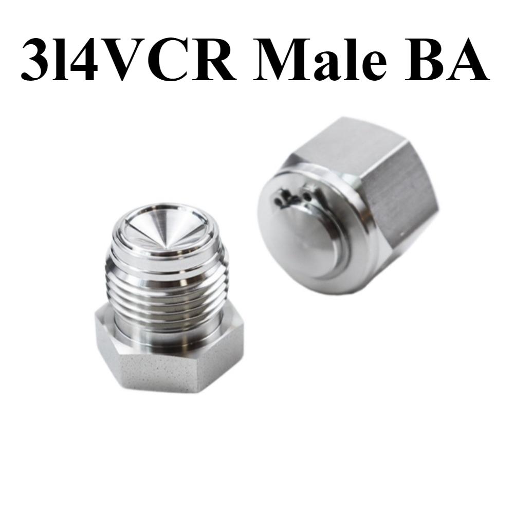 BA Or EP Grade 1/8" 1/4" 3/8" 1/2" 3/4" 1" VCR Male Plug Female End Cap SUS 316L Stainless Steel Water Gas Oil