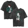 Anime Demon Slayer Kamado Nezuko Kawaii Printed T-shirt Men Women Casual Tshirts Washed Cotton Tee Harajuku Male Manga T Shirt