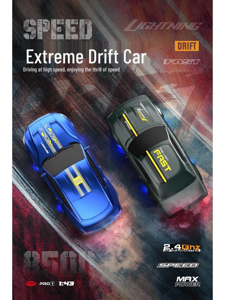 1:43 Remote Control High-Speed Drift Racing Car with Metal Chassis