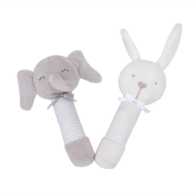Baby Soft Plush Rattle Toy With Bb Call For Newborn Sensory Development