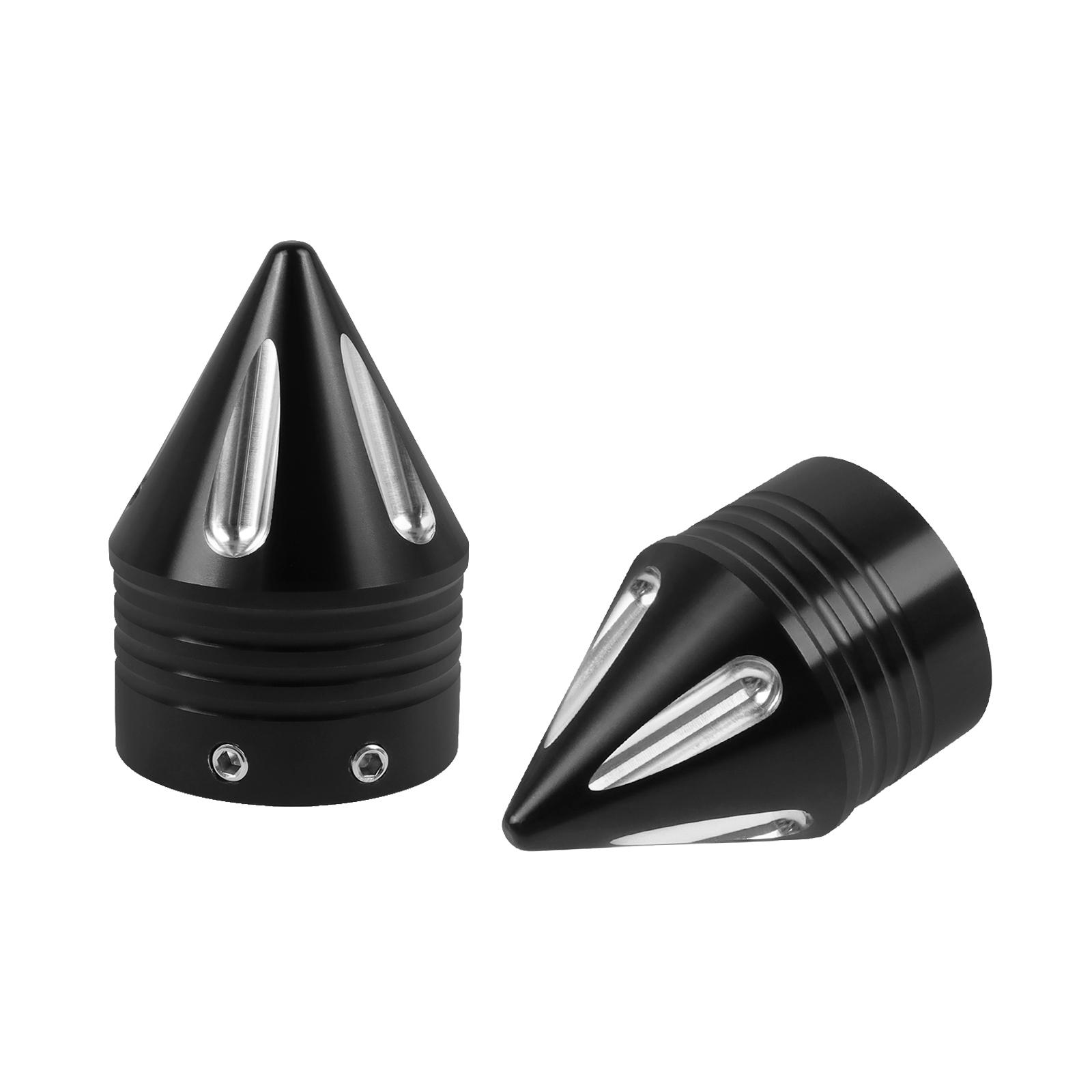 

Совместимо с Harley Sportster XL Touring Road King FLHX Dyna 2008-Up Softail Fat Boy VRSC Крышки гаек передней оси скрученные колпачки чёрный