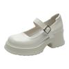 Mary Jane Women's Shoes 2025 Summer New Breathable Small Leather Shoes Inner Height Increase with Shoes Platform Loafer Single Shoes Versatile