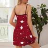 European & American Style Women's Casual Printed Dress - Sexy Sling Nightgown