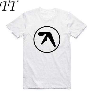 2024 Camiseta Estampada Aphex Twin Masculina e Feminina Gola Redonda Manga Curta Verão Casual Banda de Música Popular Aerosmith Camiseta HCP934