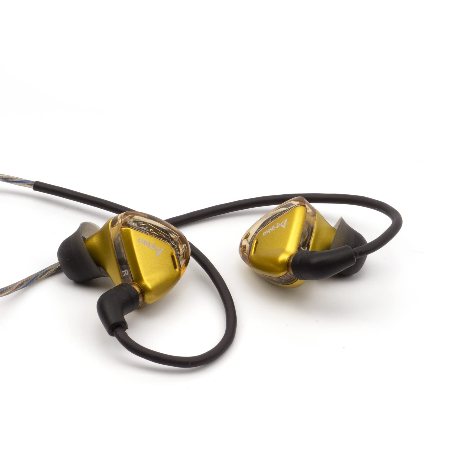 

ikko OH2 IEM Canal Earphones - Dynamic 3.5mm Plug MMCX Detachable Wired Cable (Gold)
