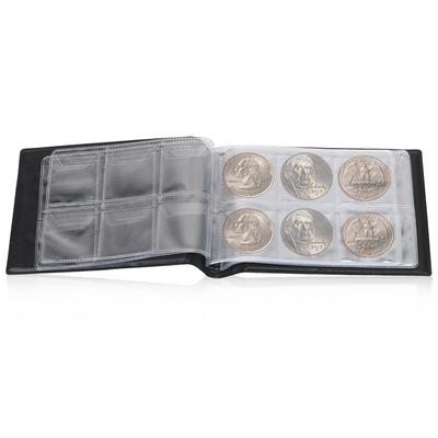 60 Fächer Münzsammlungsbuch Münzhalteralben Münzaufbewahrungstasche Geschenke für Gedenkmünzen Abzeichen Jetons Album Briefmarkenalbum