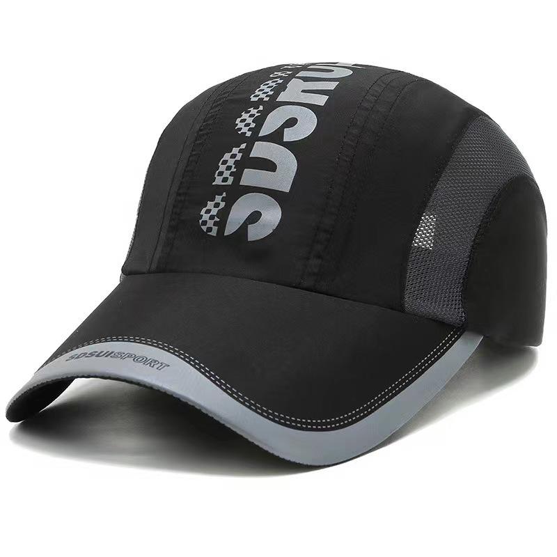 Gorra de Running Ligera de Secado Rápido para Hombre - Transpirable, Protector Solar, Estilo Veraniego, Ajuste Grande