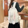 Schoolbag Korean Version of Sweet Schoolbag for Girls Junior High School Students Cute Rabbit Ears Backpack Large Capacity High School Student 