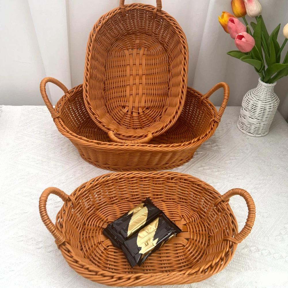 Large Capacity Flower Basket Handmade Fruit Basket Handwoven Storage Basket  Flower Arrangement
