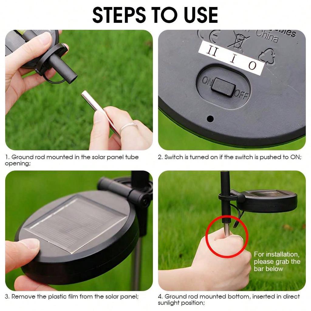 Löwenzahn Solarleuchten-Set Gartendekoration Warmfarbige LED-Leuchten Außen Wasserdicht Sonnenschutzstoff Gartendekoration Feiertagsgeschenk