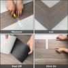 10 pcs 15x40cm wood grain PVC floor tiles, self-adhesive wear-resistant flooring, suitable for bedroom and home decoration