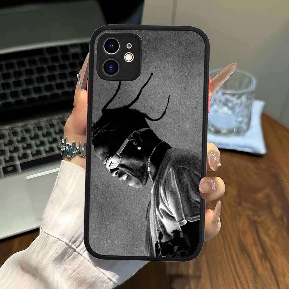 T-Travis S-ScottS Singer Phone Case For IPhone 13 12 X XS MAX Pro Max 16 15 11 14 Pro Max Shockproof Matte Cover