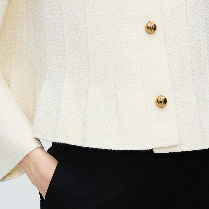 LANCY French Style Fishtail Hem Short Coat