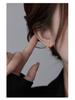 Banyan Tree S925 Silver Punk Hip-Hop Zircon Pointed Hoop Earrings for Women