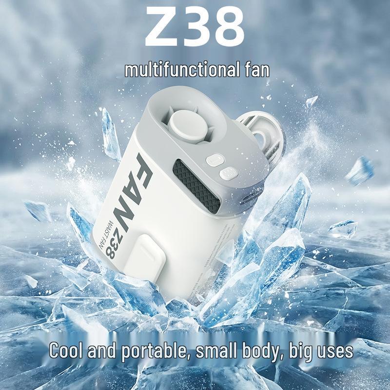 3-in-1 Multifunctional Neck & Waist Hanging Fan with Light for Outdoor Cycling