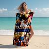 Personalisiertes, maßgeschneidertes Strandtuch mit Dragon Ball Muster - weich, saugfähig, schnell trocknend, perfekt zum Schwimmen, Campen & Baden