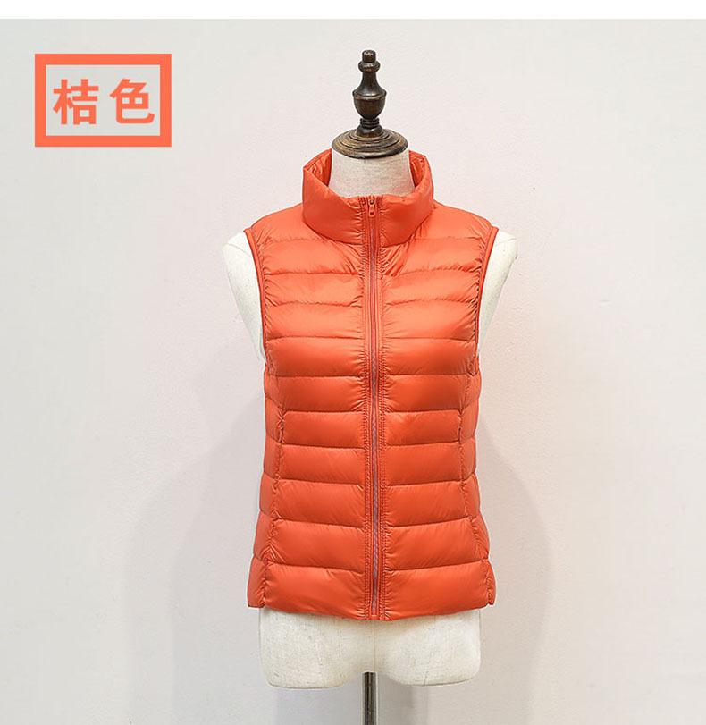 Autumn and Winter Down Vest Women's Stand-up Collar Casual Light Short Vest Liner Down Jacket Women