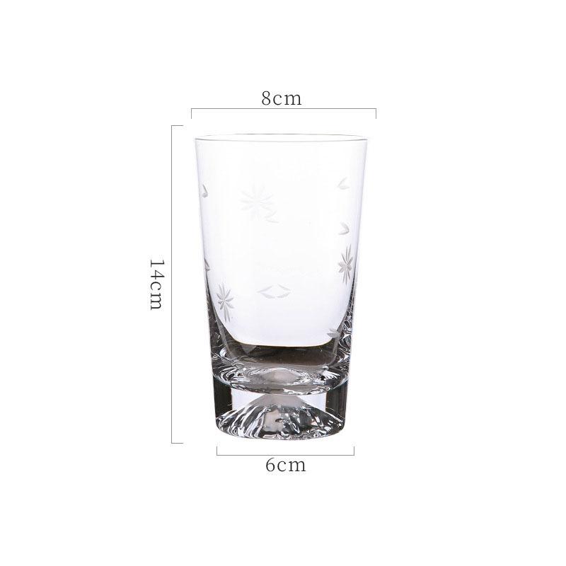 

2pcs Set 12oz 350ml Cocktail Glass Snow Mountain Retro Snowflake Glass Cup Transparent Juice Whiskey Drinking Glasses for Party 2pcs