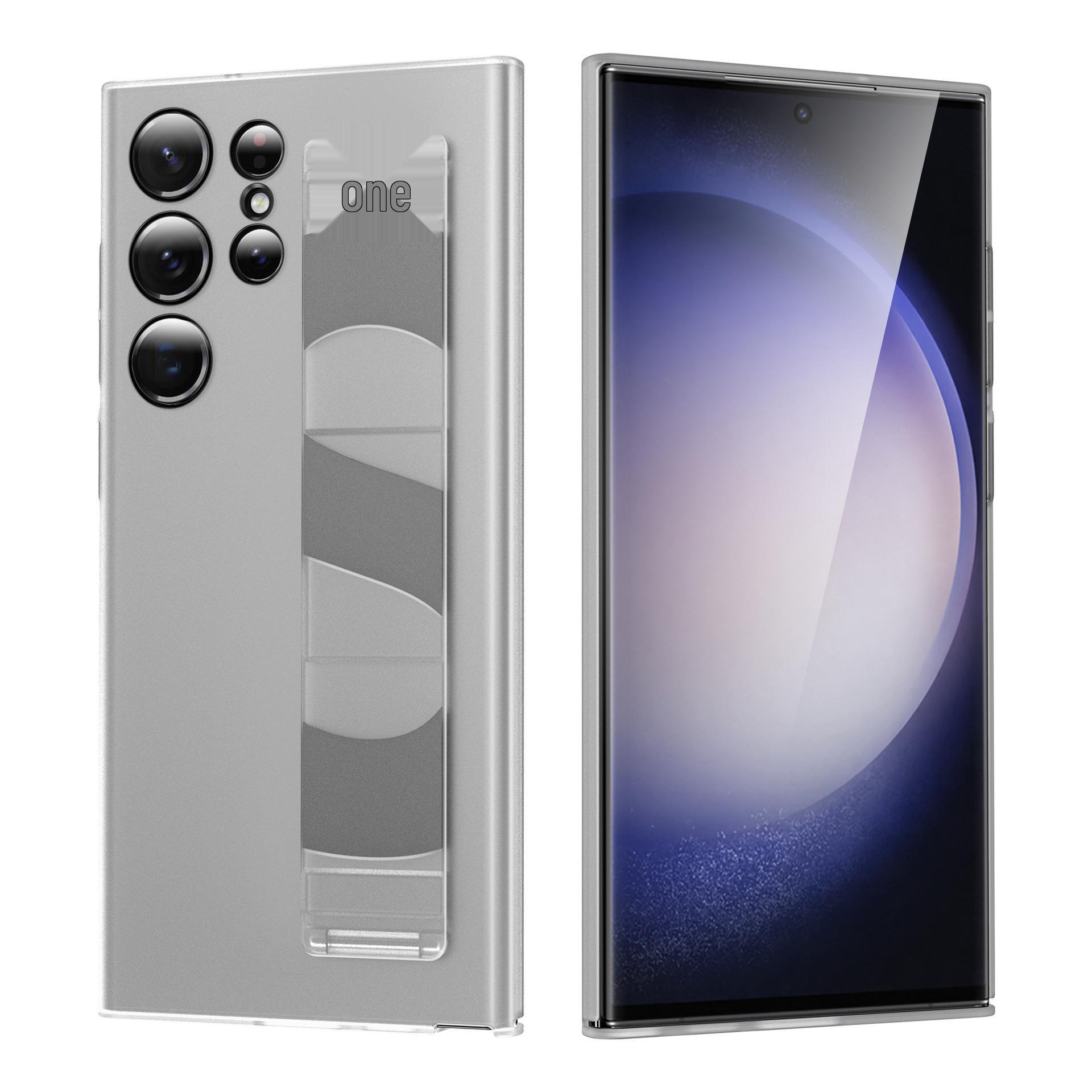 

Сверхтонкий матовый чехол для телефона Samsung S25Ultra с ремешком на запястье - Прозрачный противоударный жесткий чехол Samsung S23 Plus